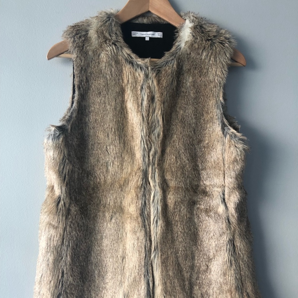 ZARA Trafaluc Outerwear Faux Fur Vest